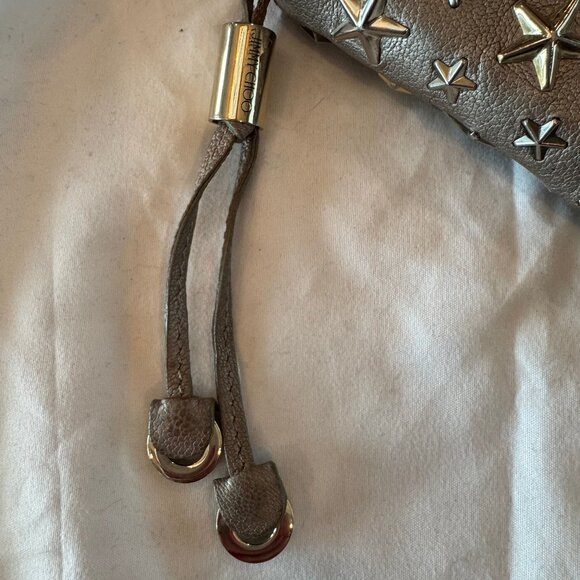 Jimmy Choo Brown Leather Star Studded Long Wallet - Picture 2 of 4